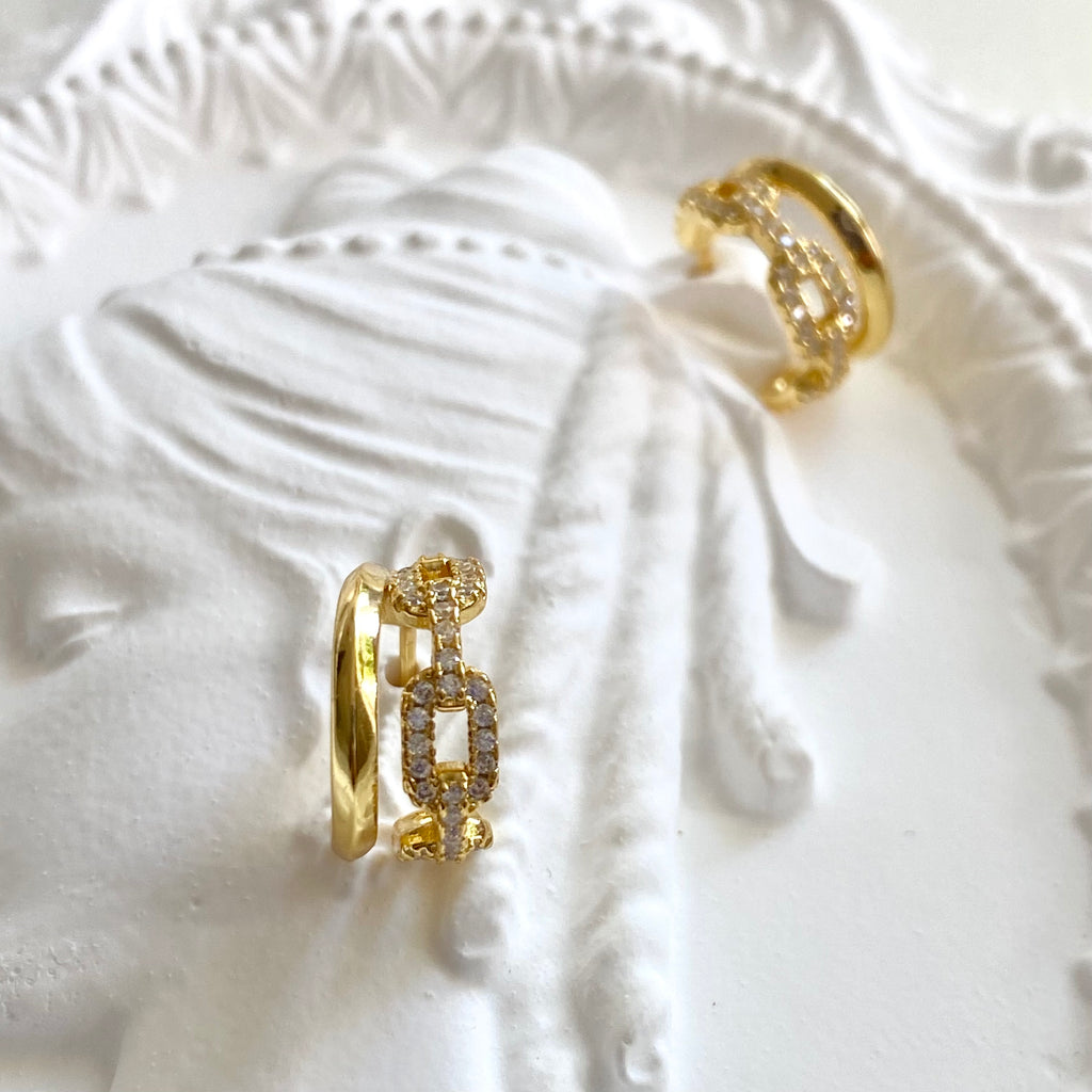 Harbor Link Huggie Earrings