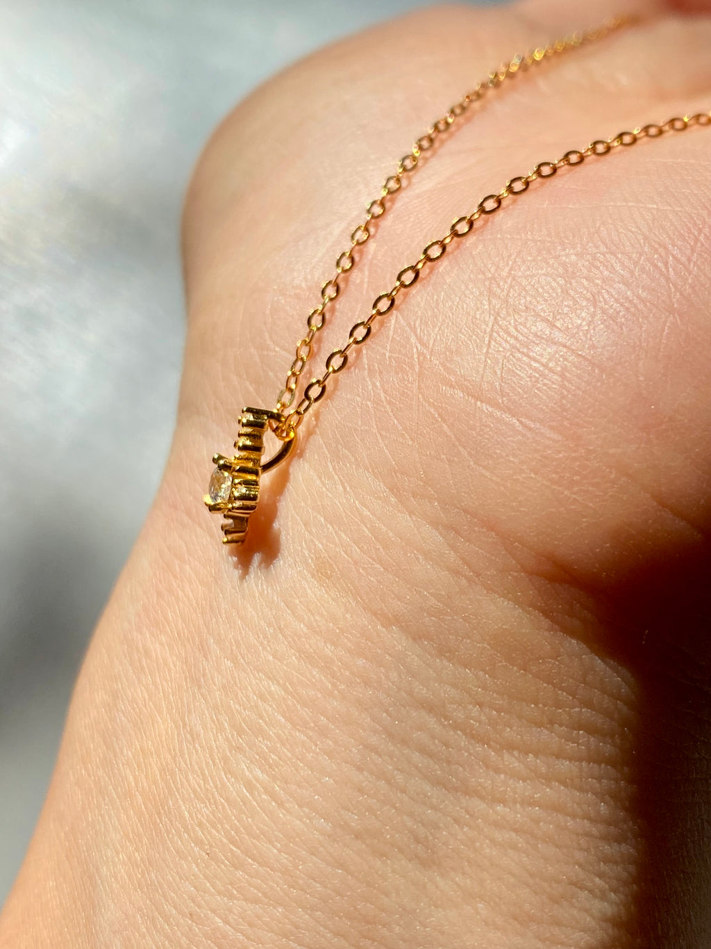 Celeste Birthstone Cross Necklace