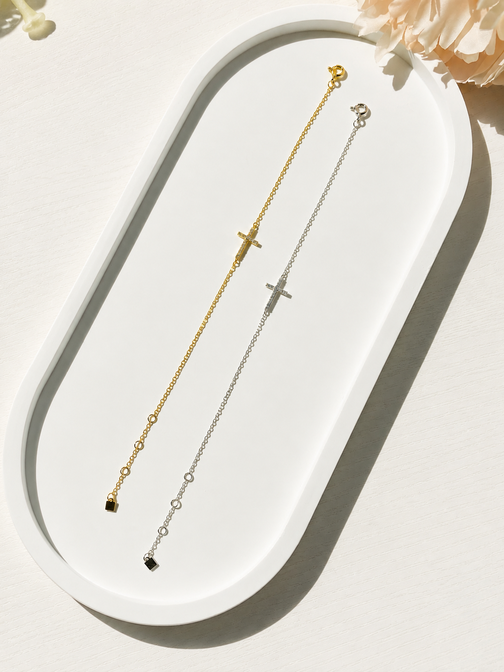 Faith Sideways Cross Bracelet