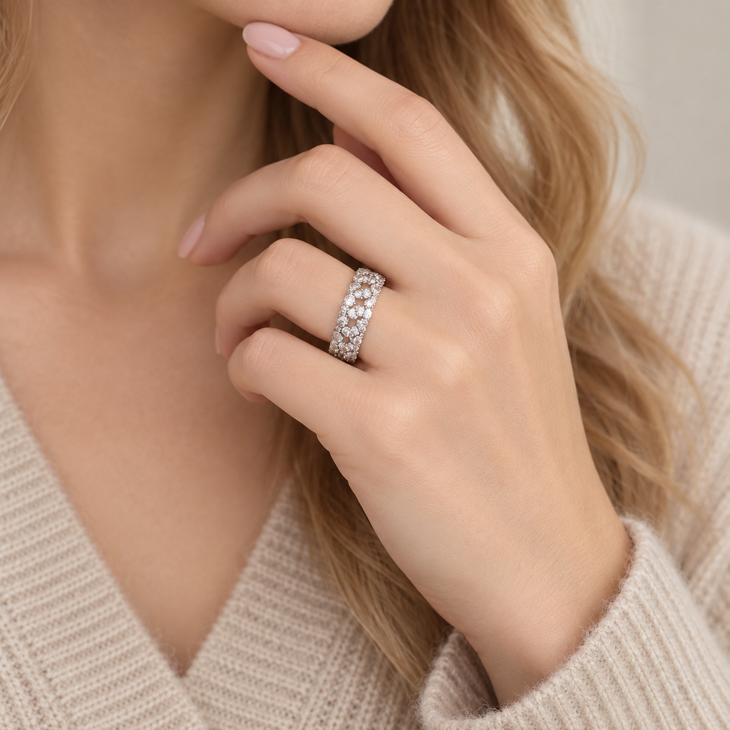 Celine Crown Lace Stackable Ring