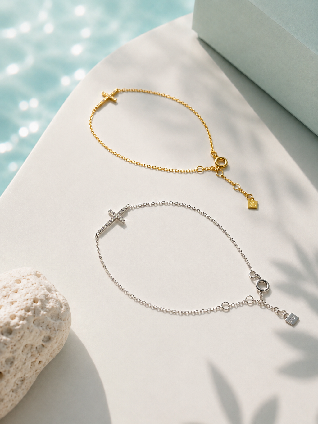 Faith Sideways Cross Bracelet
