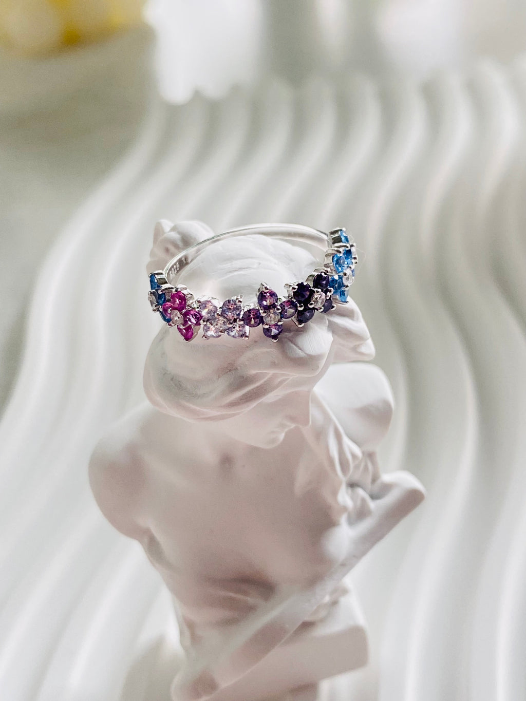 Elara Rainbow Bloom Band Ring