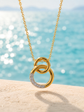 Interlocking Circle Pendant Necklace