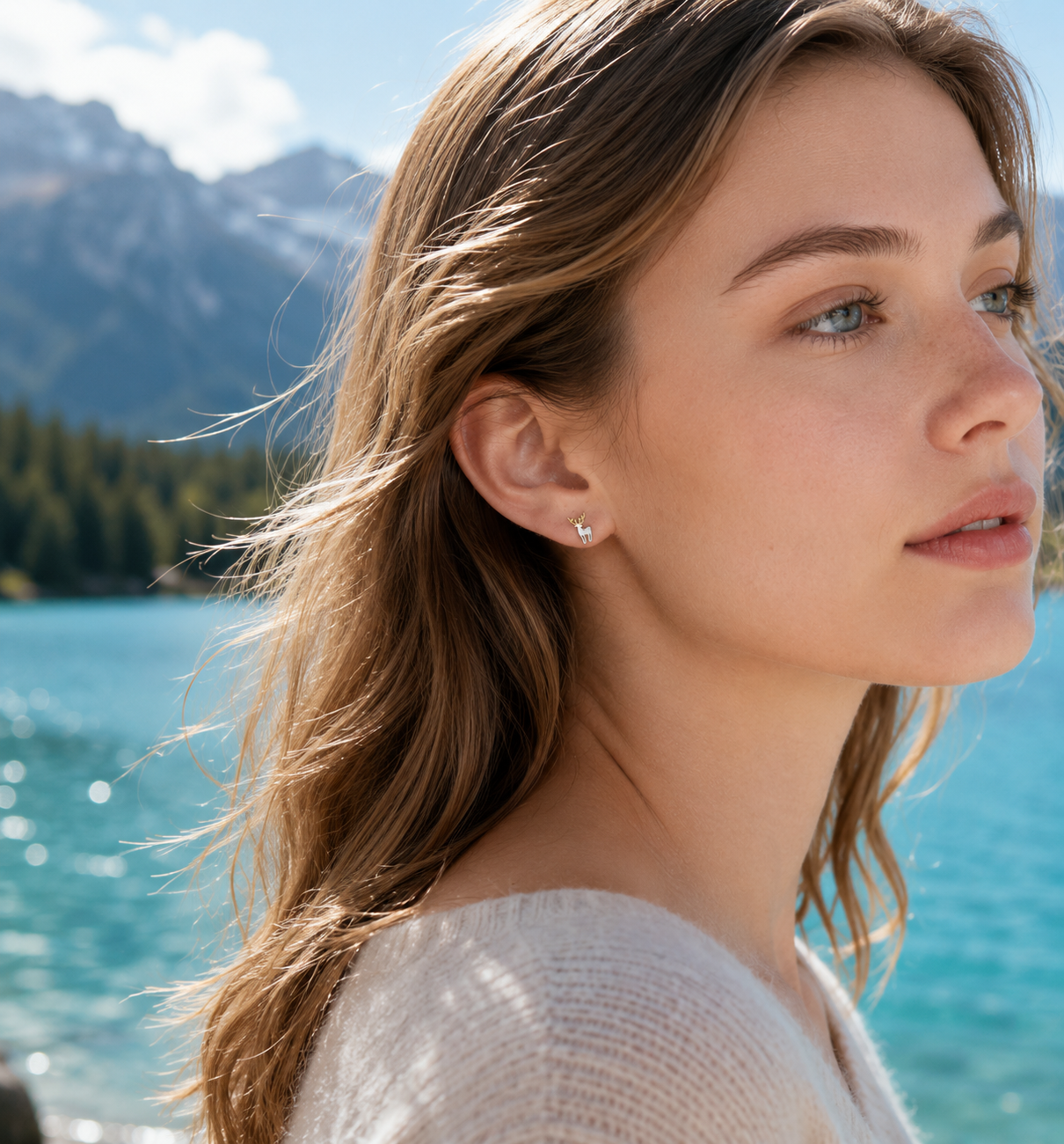 Northern Moose Stud Earrings