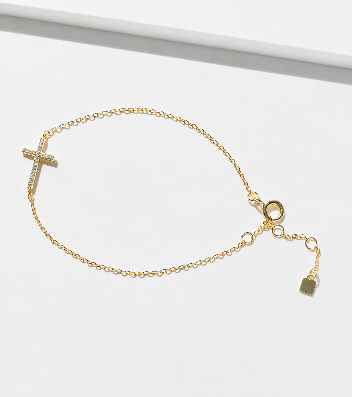 Faith Sideways Cross Bracelet