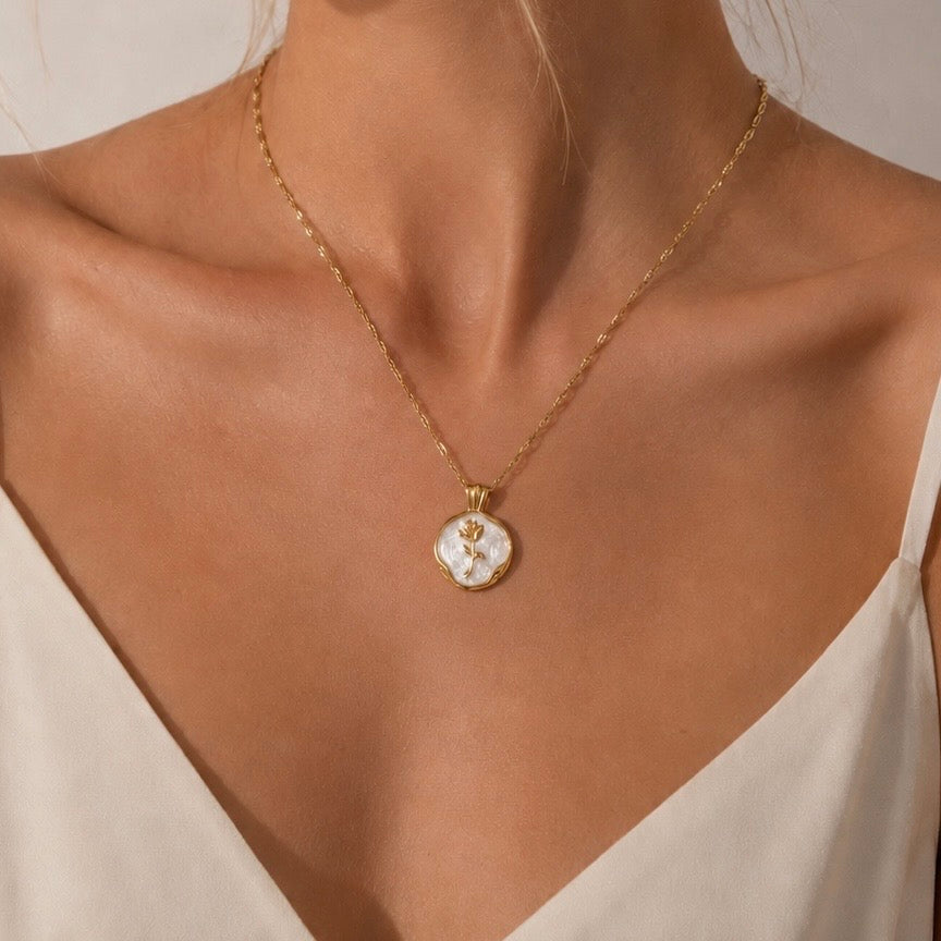 Blush Bloom Pendant Necklace