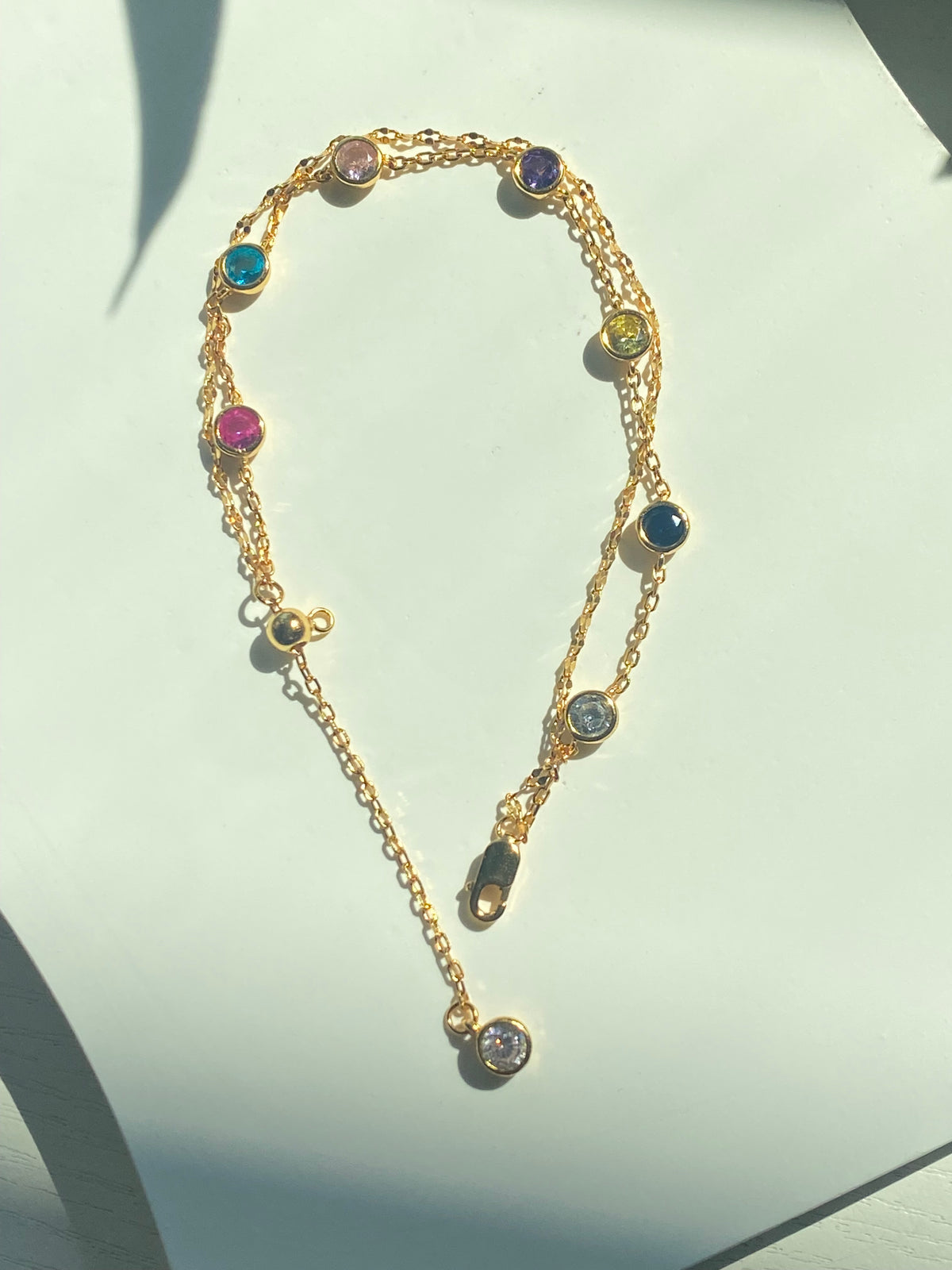 Prism Adjustable Double Chain Bracelet