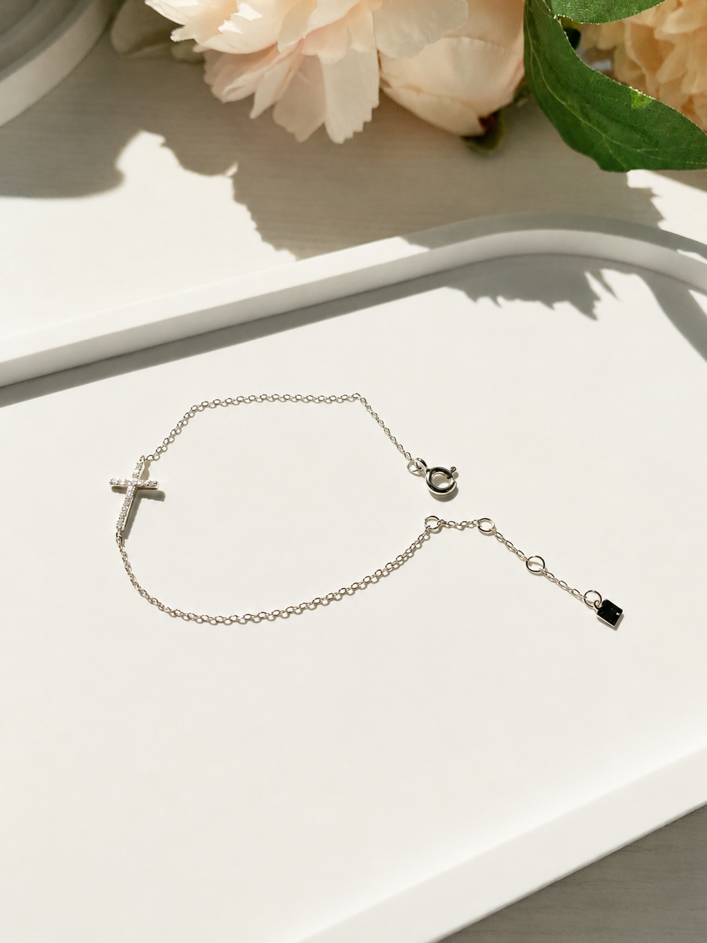 Faith Sideways Cross Bracelet