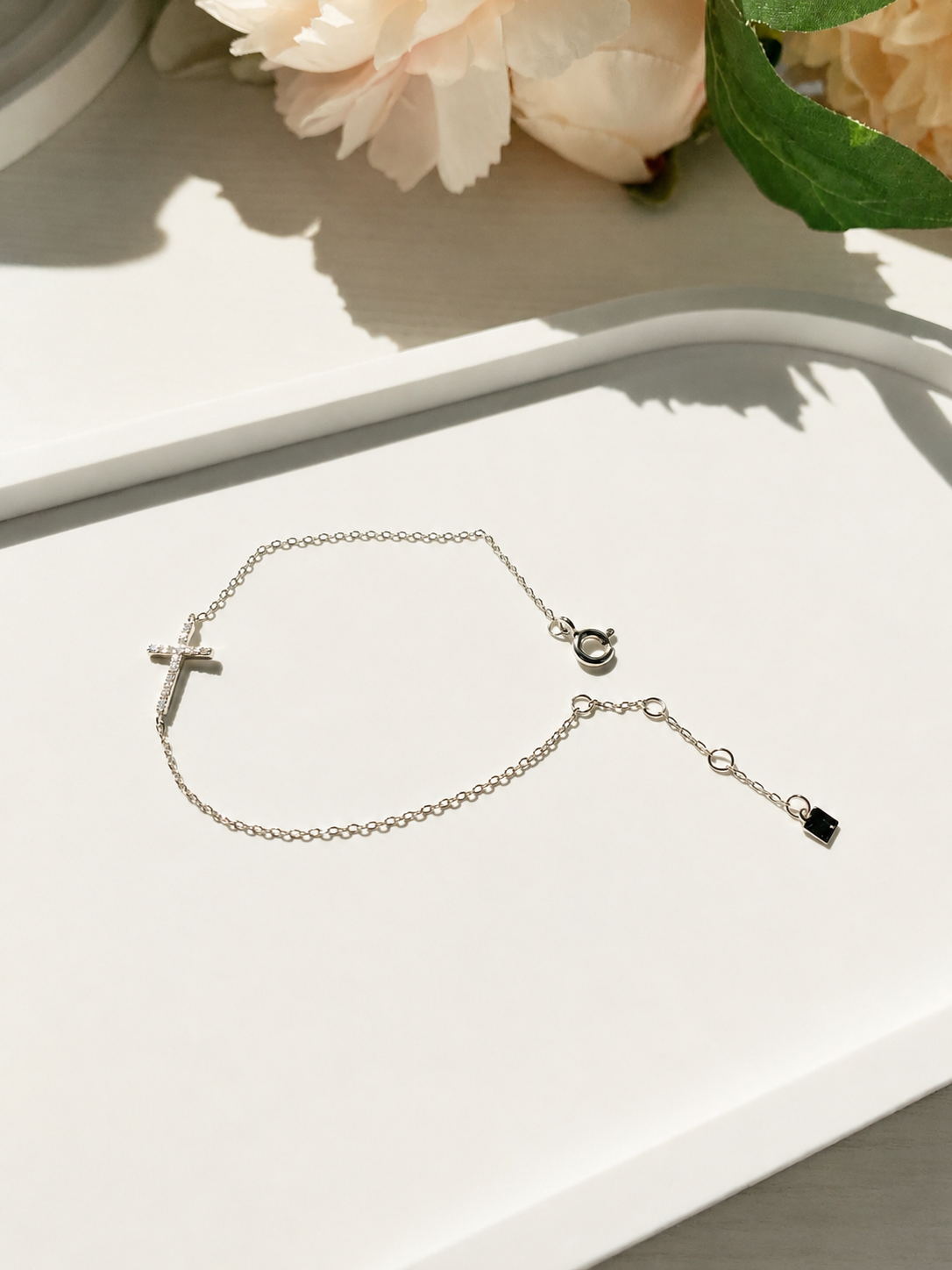 Faith Sideways Cross Bracelet