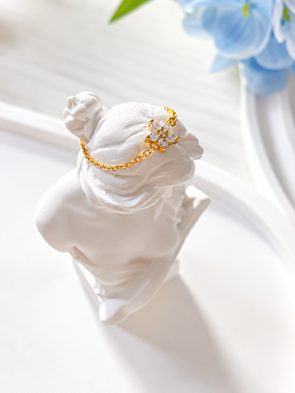 Petite Blossom Adjustable Chain Ring