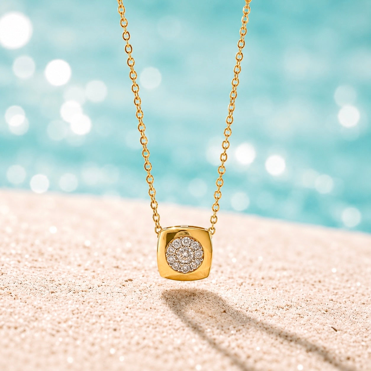 Pavé Crystal Cushion Necklace