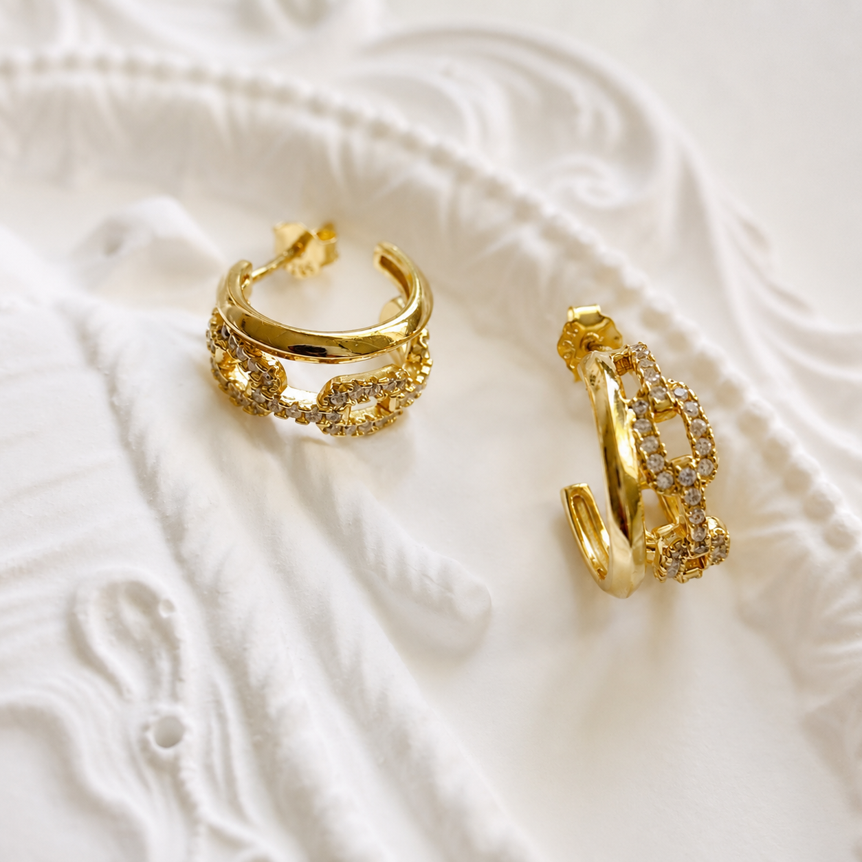Harbor Link Huggie Earrings