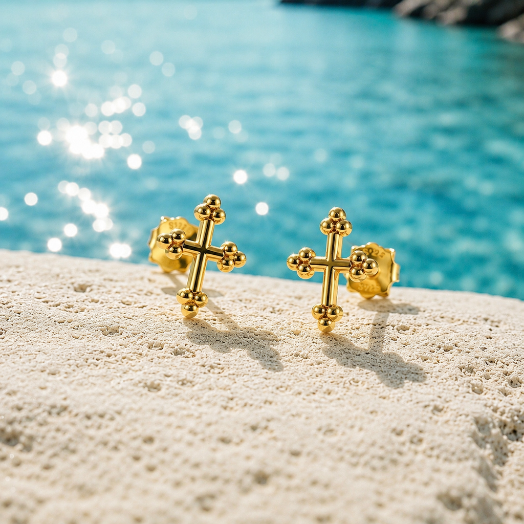 Cross Stud Earrings