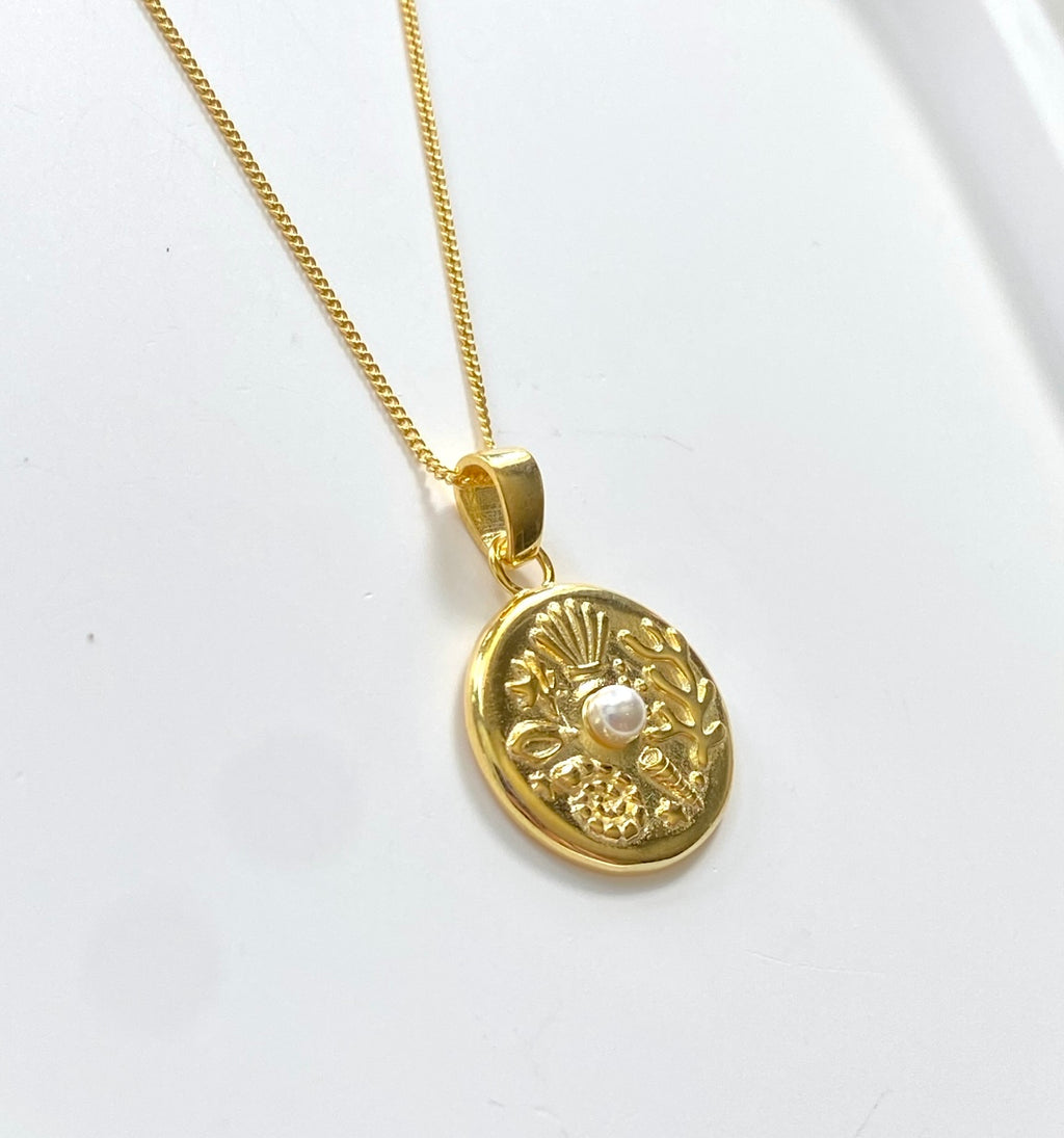 Tidal Pearl Pendant Necklace