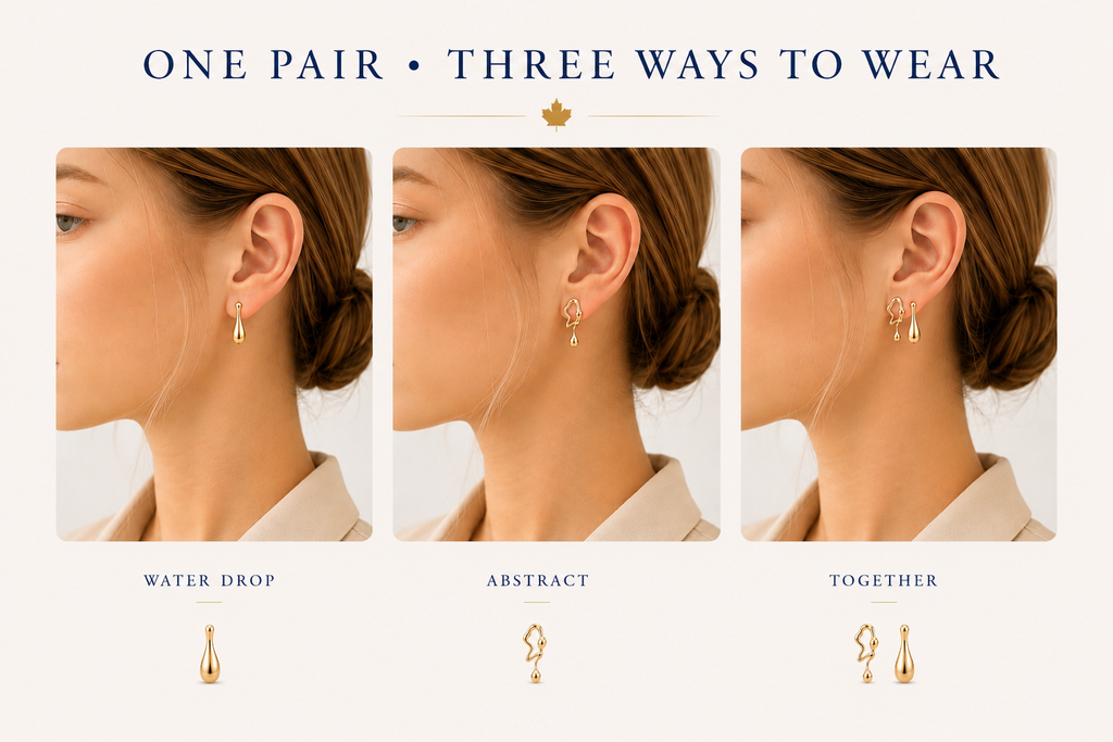Muse Duo Asymmetrical Stud Earrings