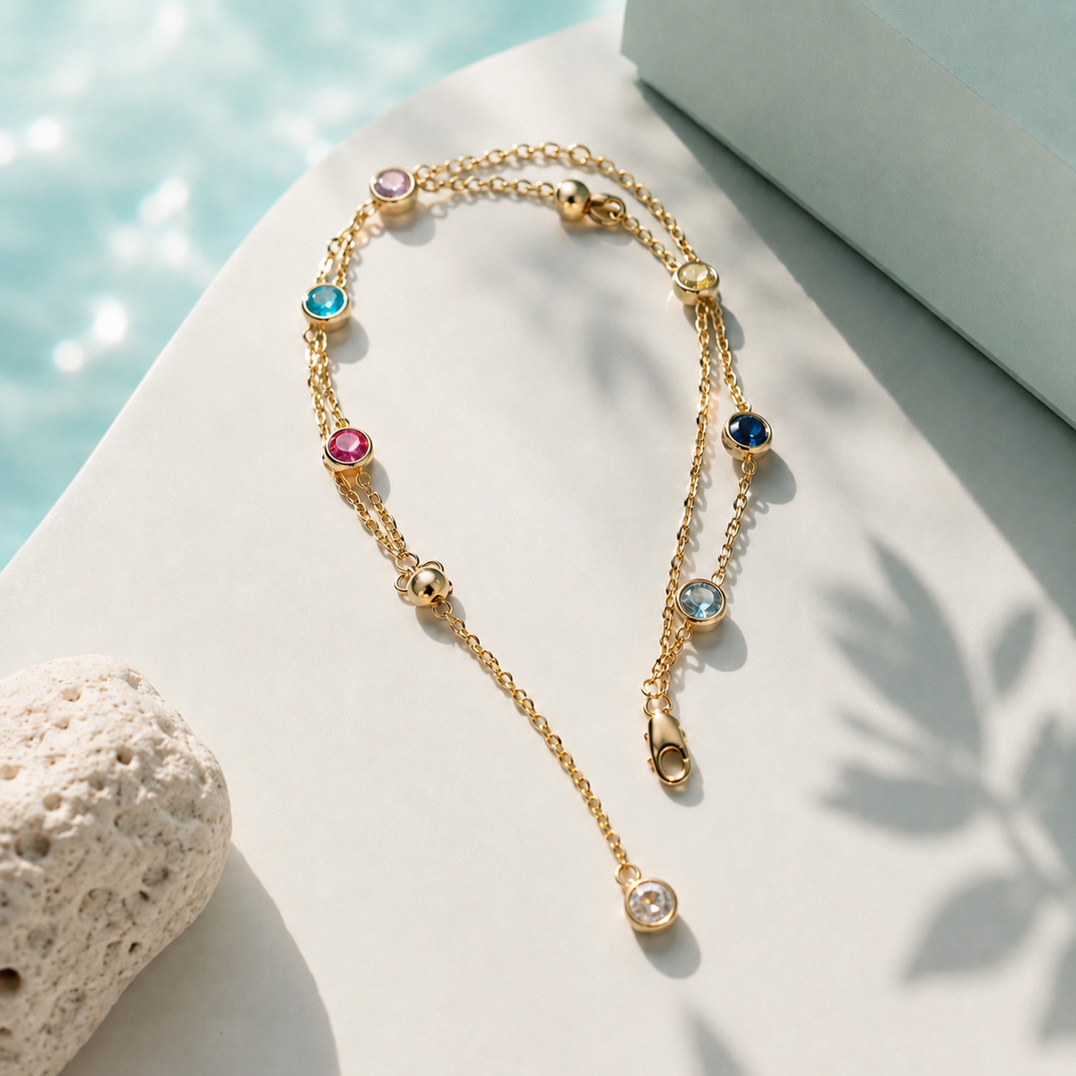 Prism Adjustable Double Chain Bracelet