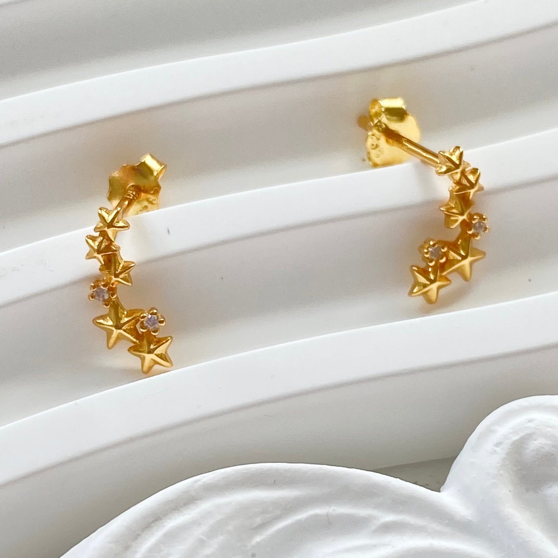 Celestial Arc Stud Earrings