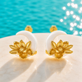 Luna Lotus Stud Earrings