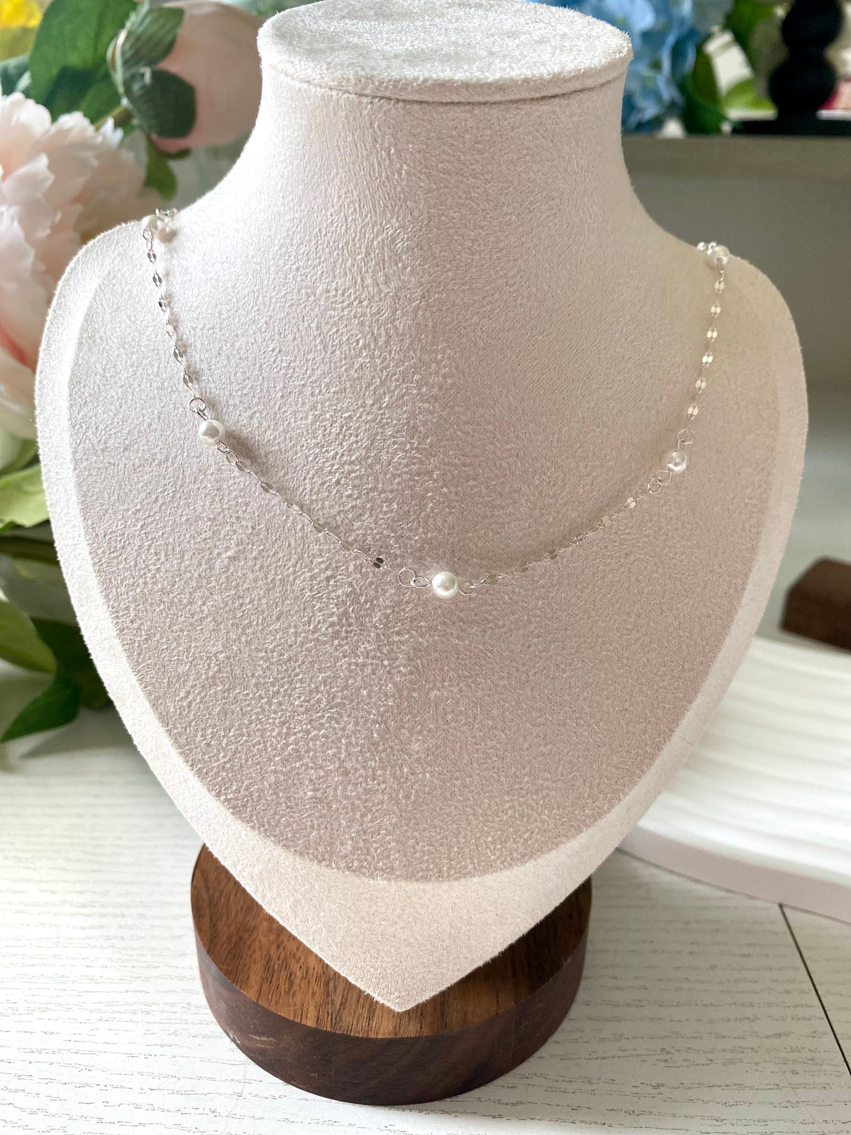 Mira Pearl Station Necklace