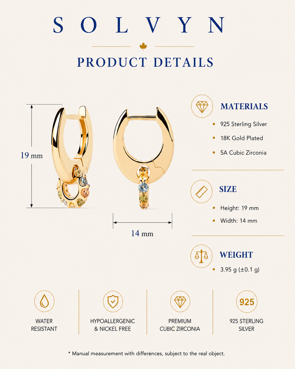 Aurora Gem Huggie Earrings