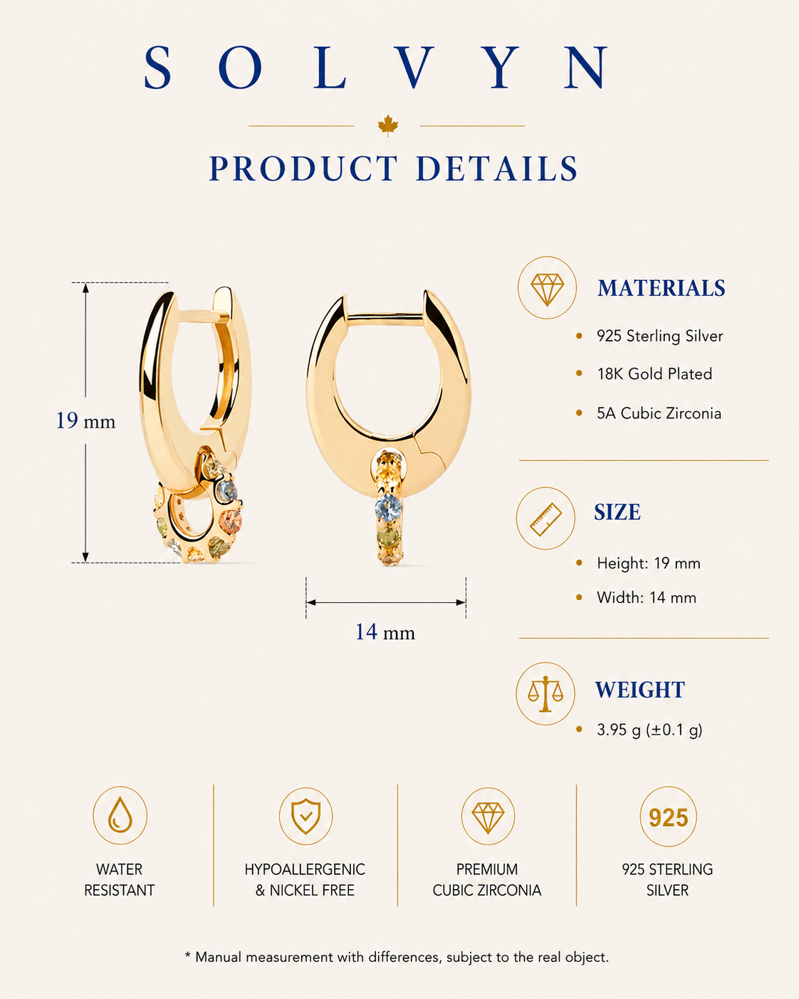 Aurora Gem Huggie Earrings