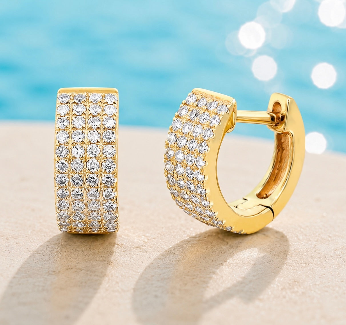 Harbor Pavé Huggie Earrings