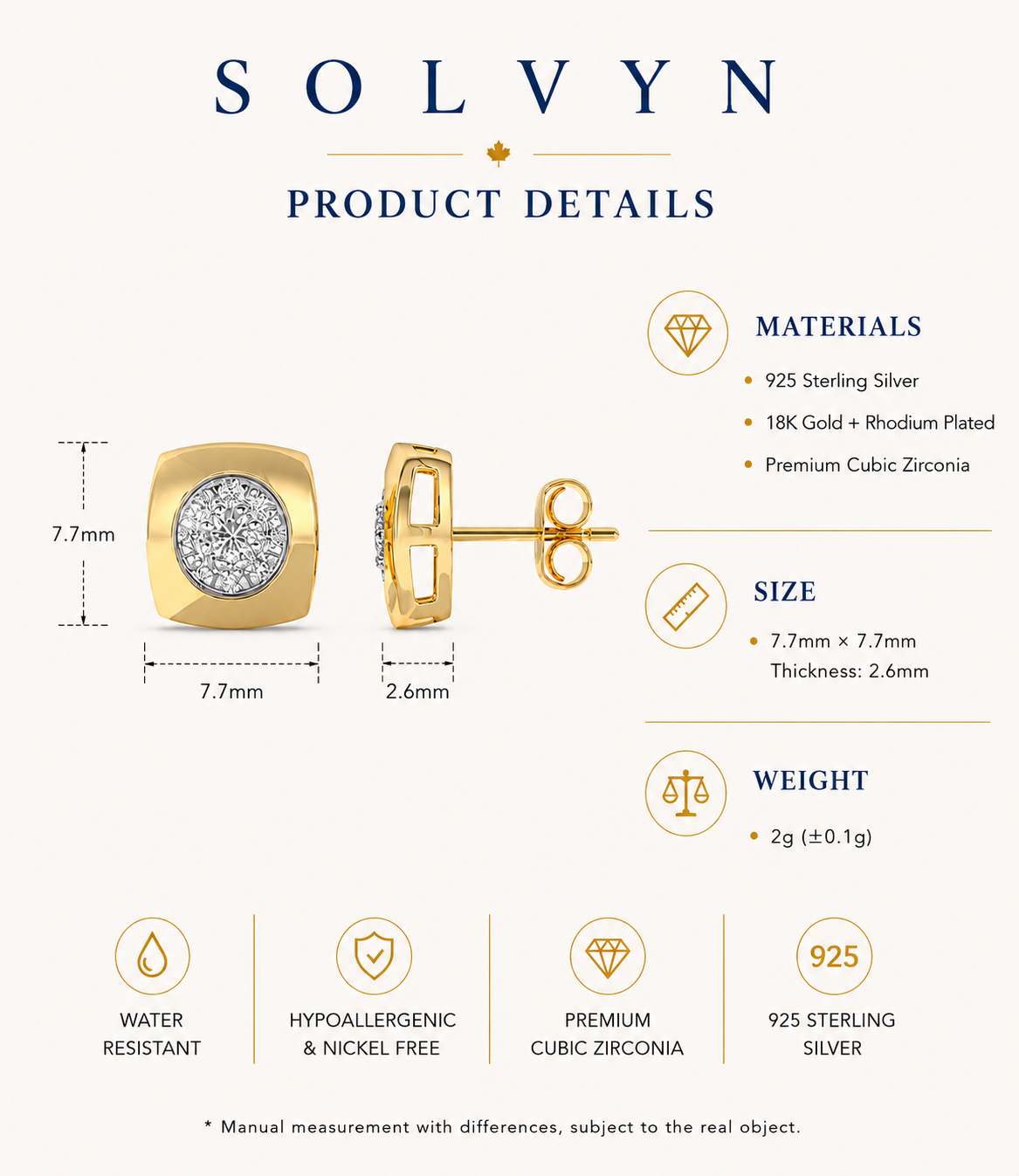 Pavé Crystal Cushion Stud Earrings
