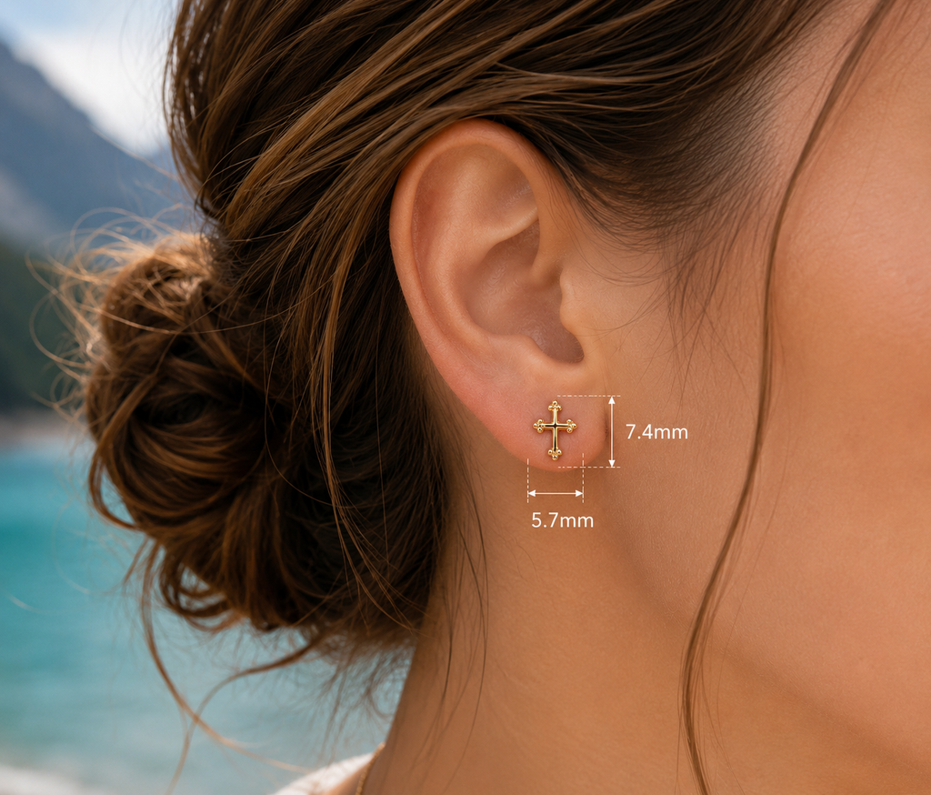 Cross Stud Earrings