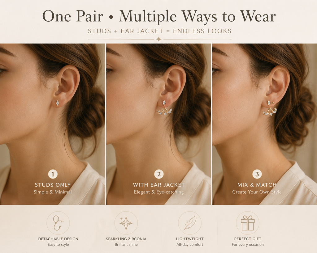 Celeste Marquise Ear Jacket Earrings