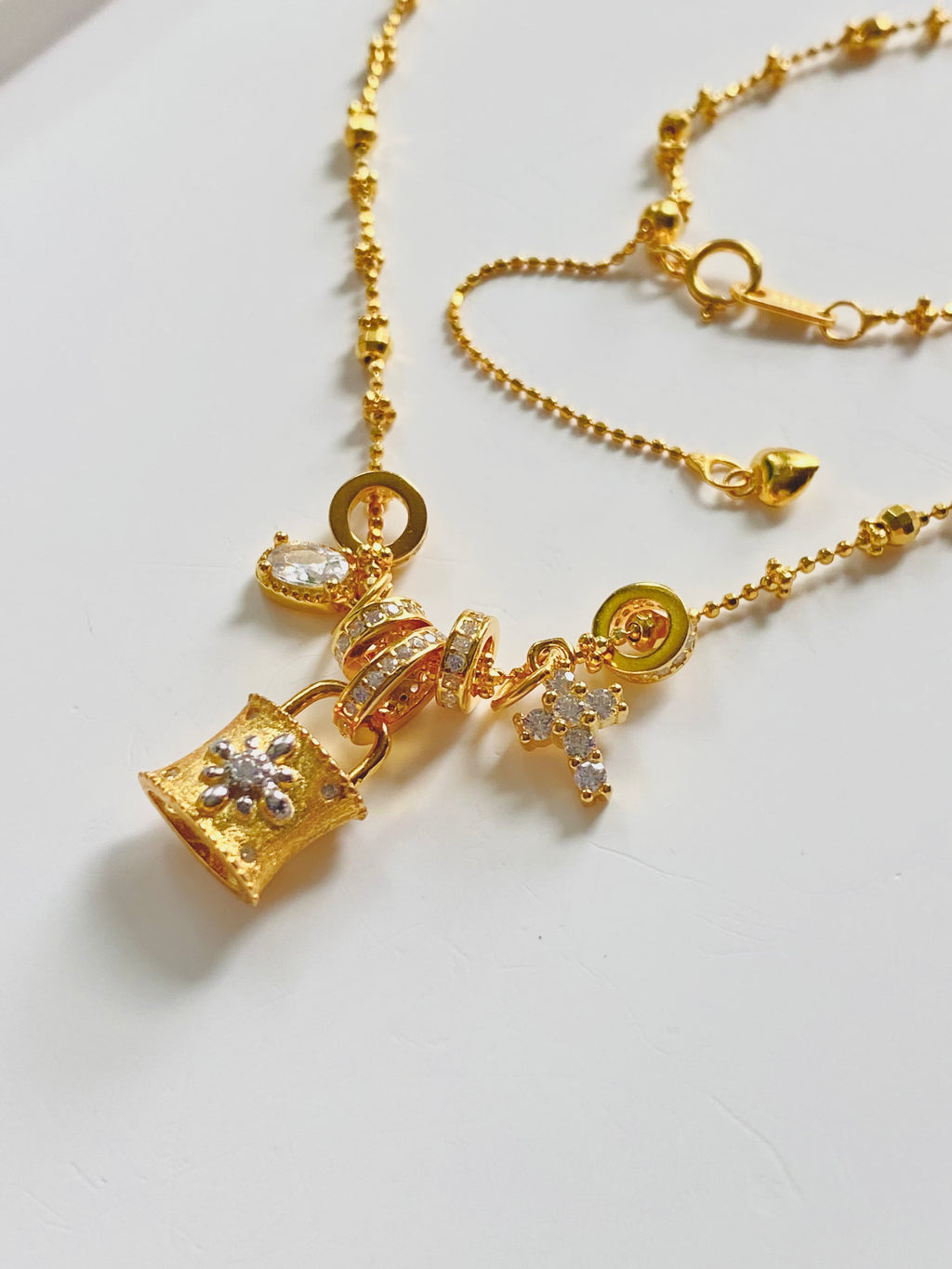 Serena Seven Charm Necklace
