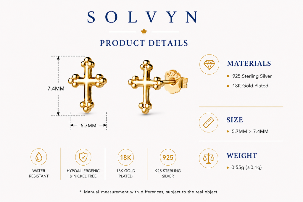 Cross Stud Earrings