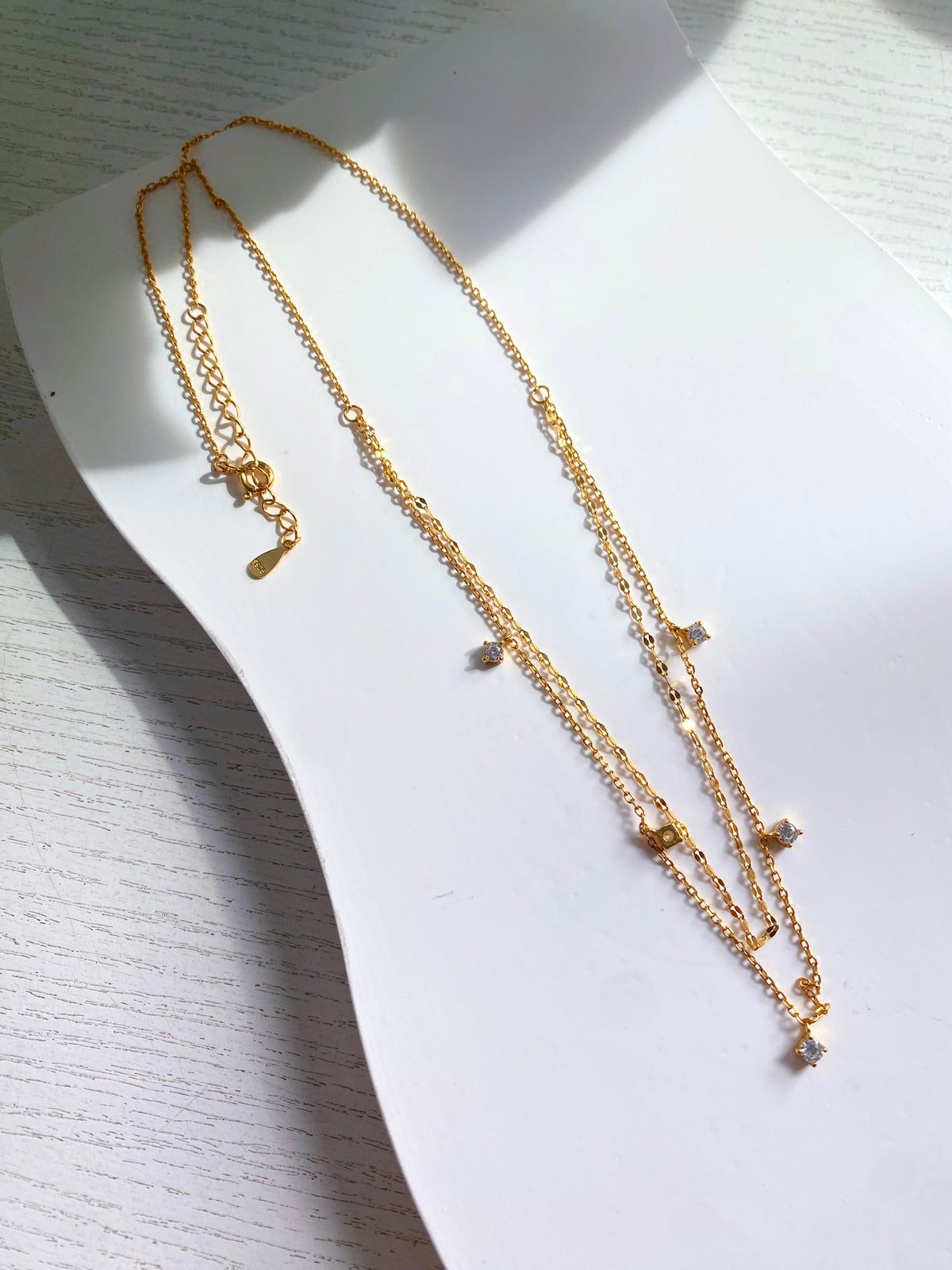 Elara Double-Layer CZ Necklace
