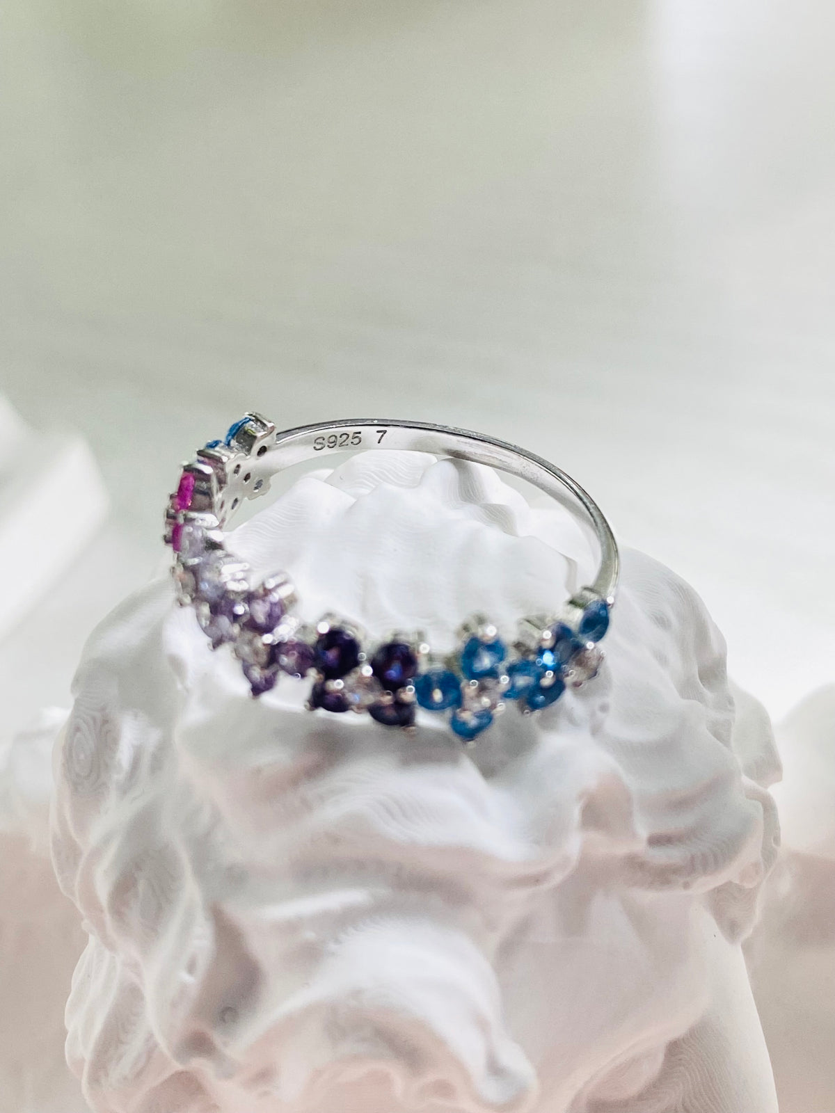 Elara Rainbow Bloom Band Ring
