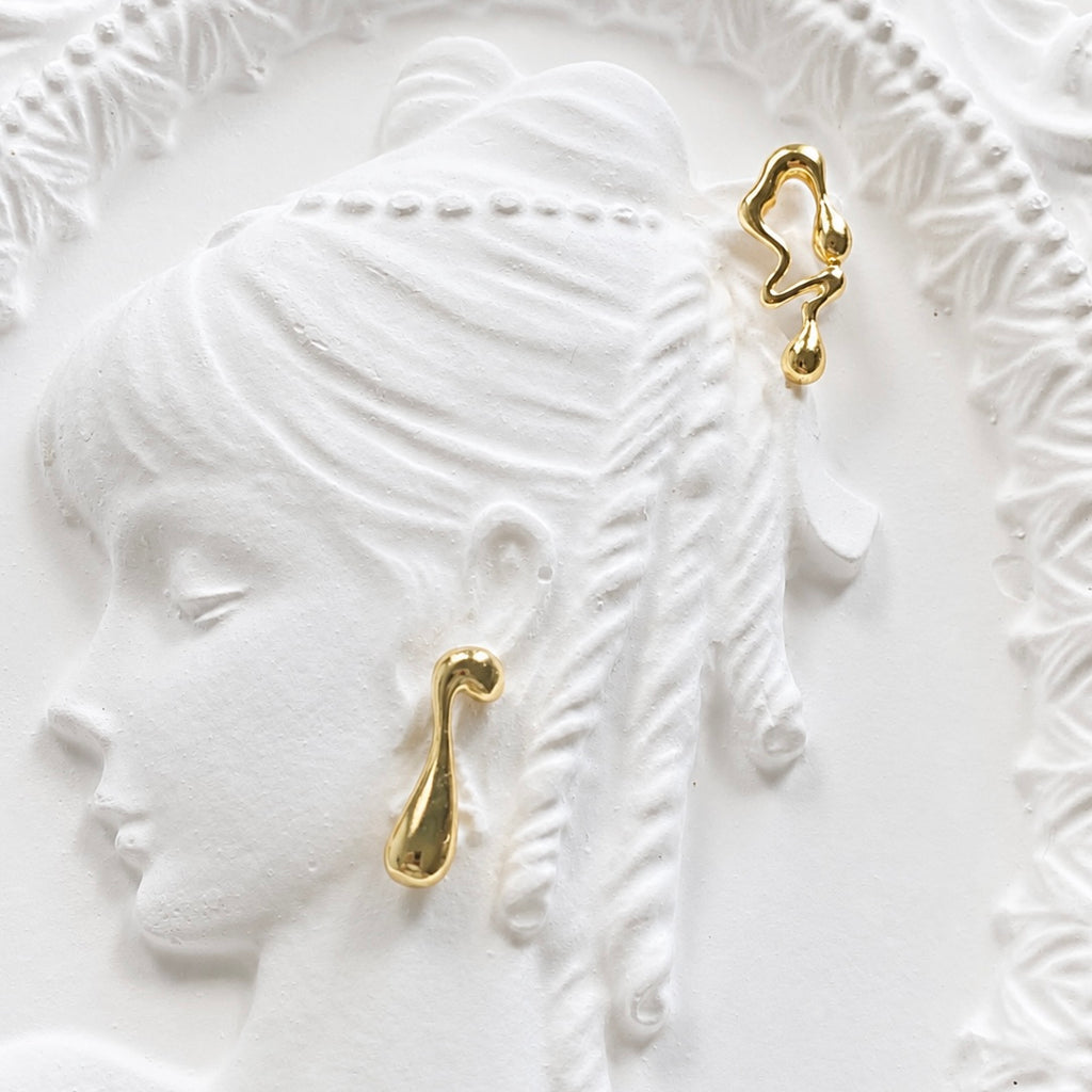 Muse Duo Asymmetrical Stud Earrings