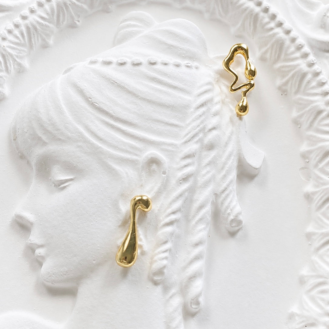 Muse Duo Asymmetrical Stud Earrings
