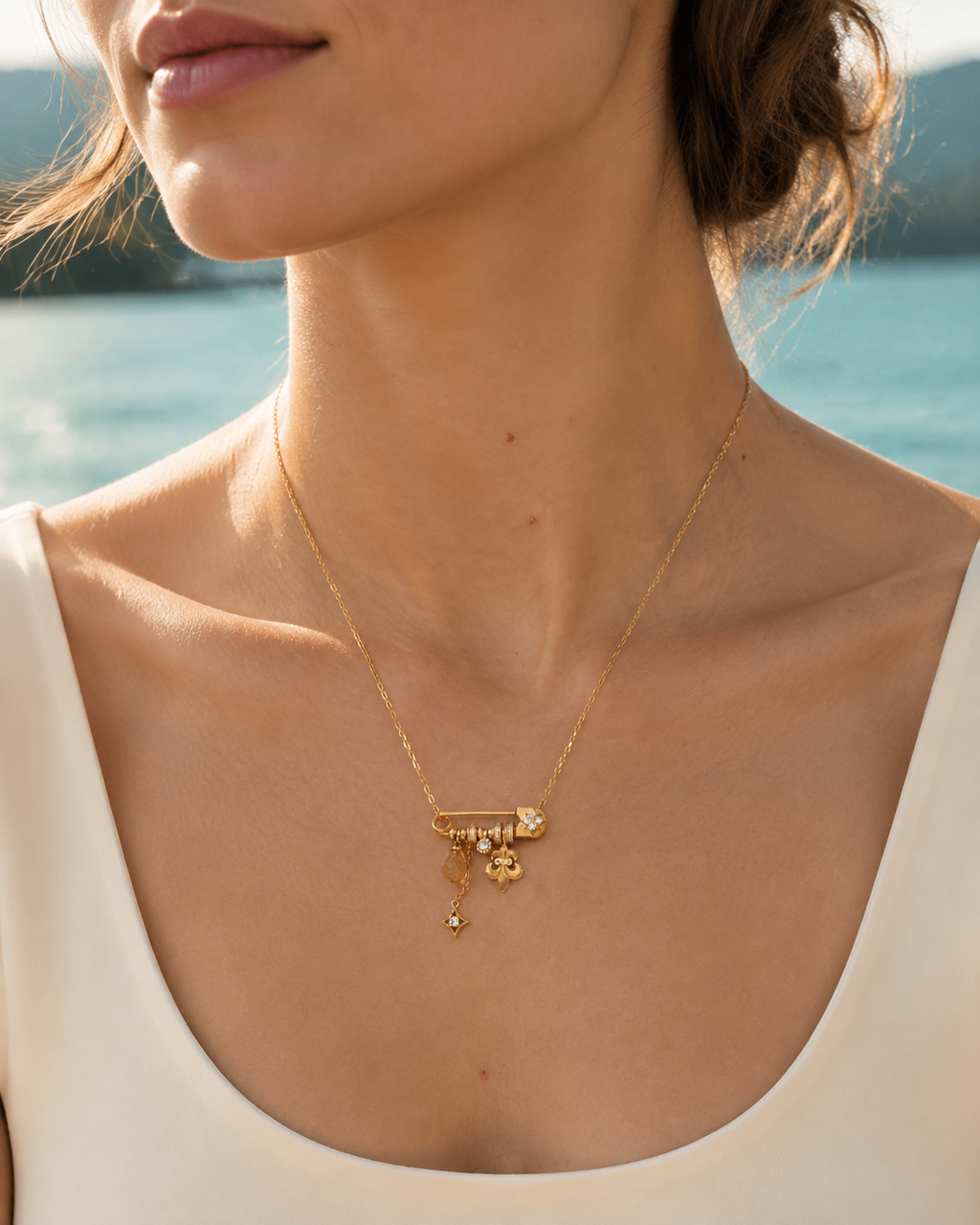 Iris Vintage Charm Necklace