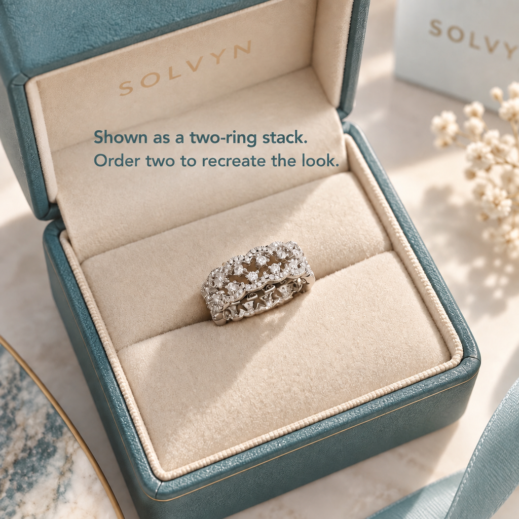 Celine Crown Lace Stackable Ring