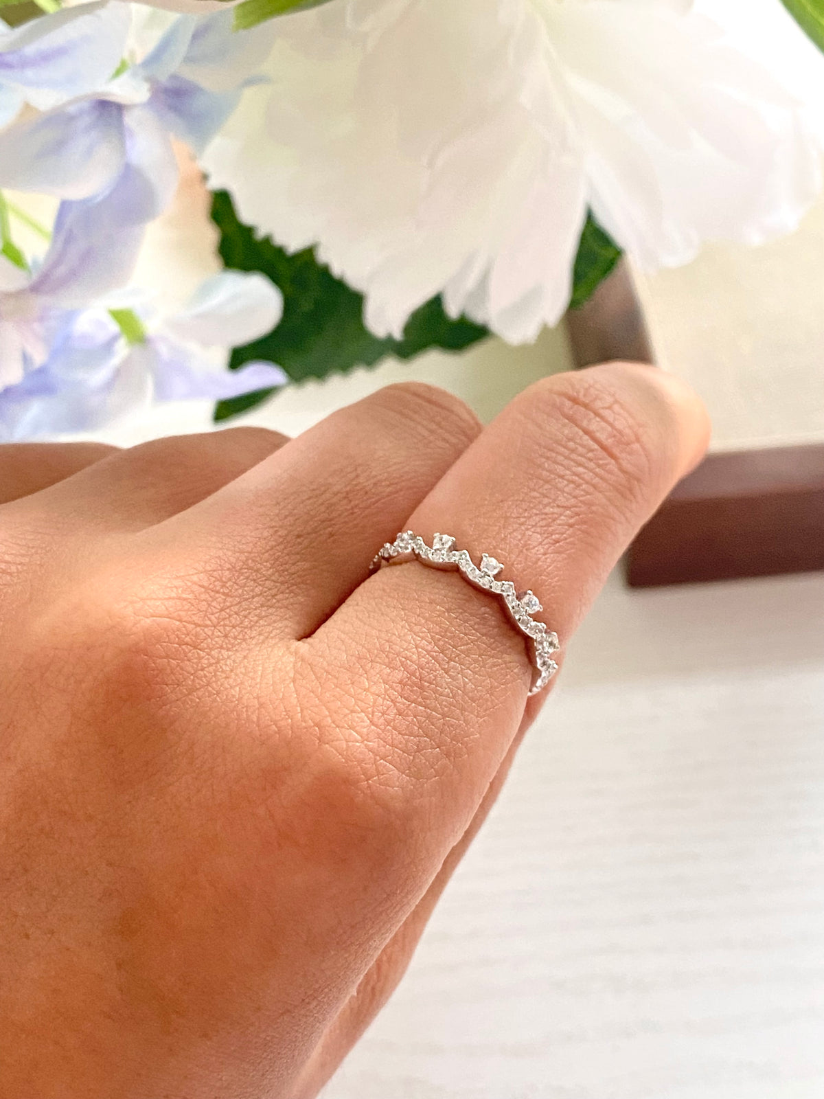 Celine Crown Lace Stackable Ring