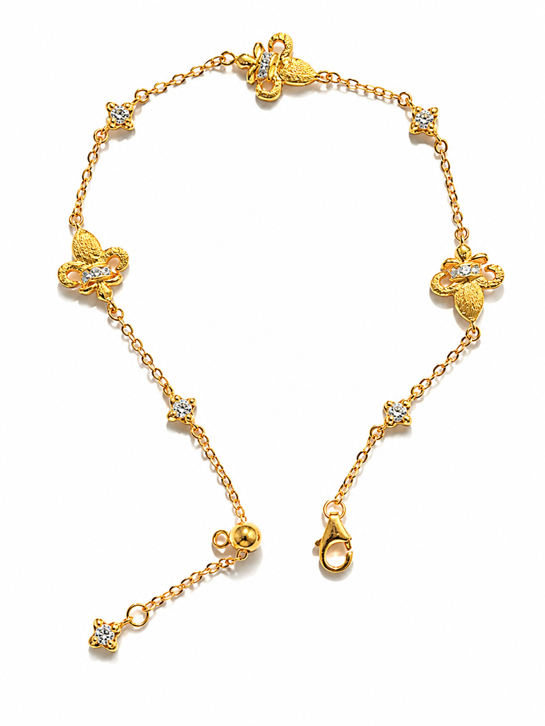 Iris Adjustable Vintage Gold Bracelet