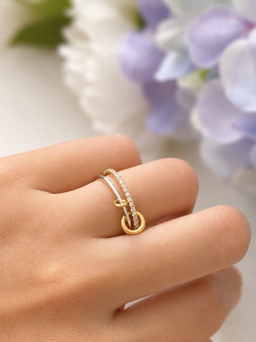 Linked Harmony Two-Tone Ring