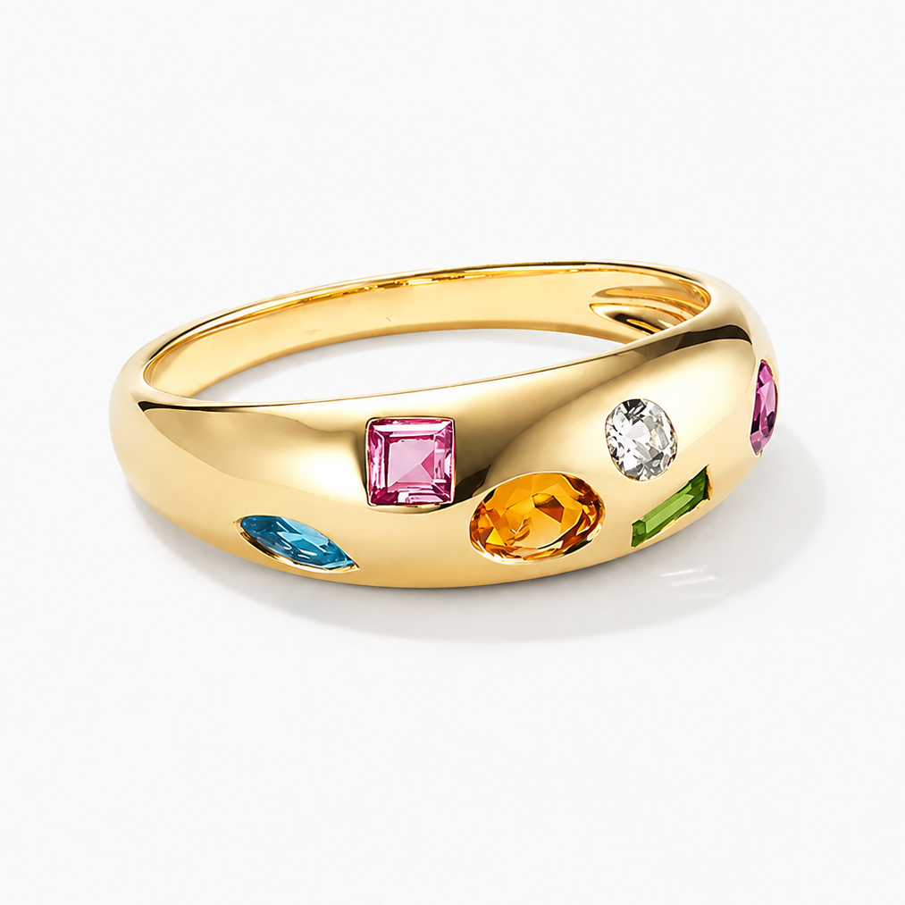 Aurora Gemstone Band Ring