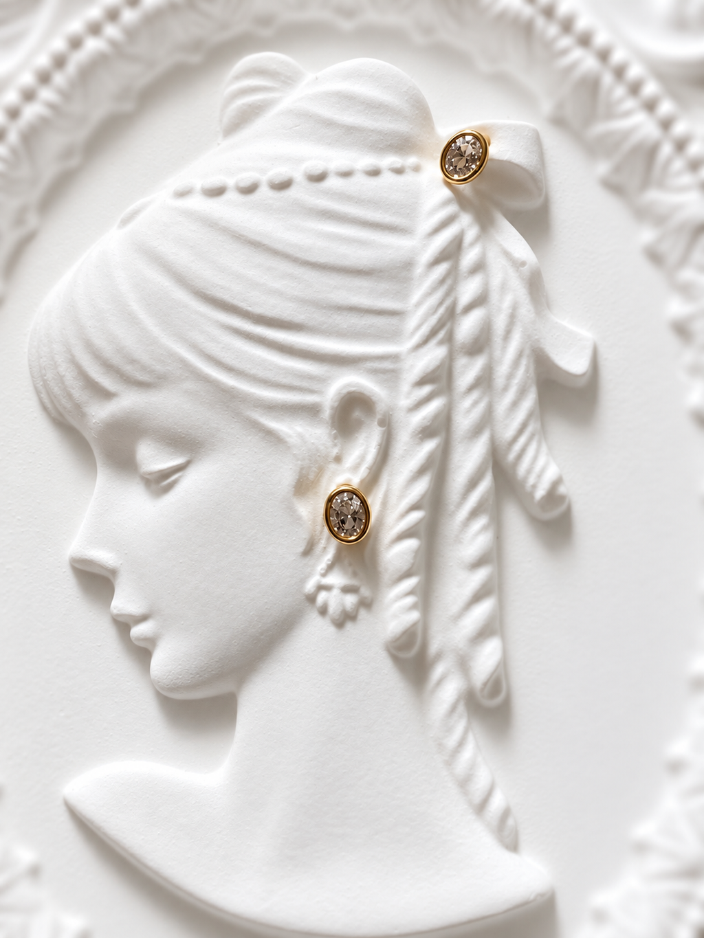 Mini Oval CZ Stud Earrings