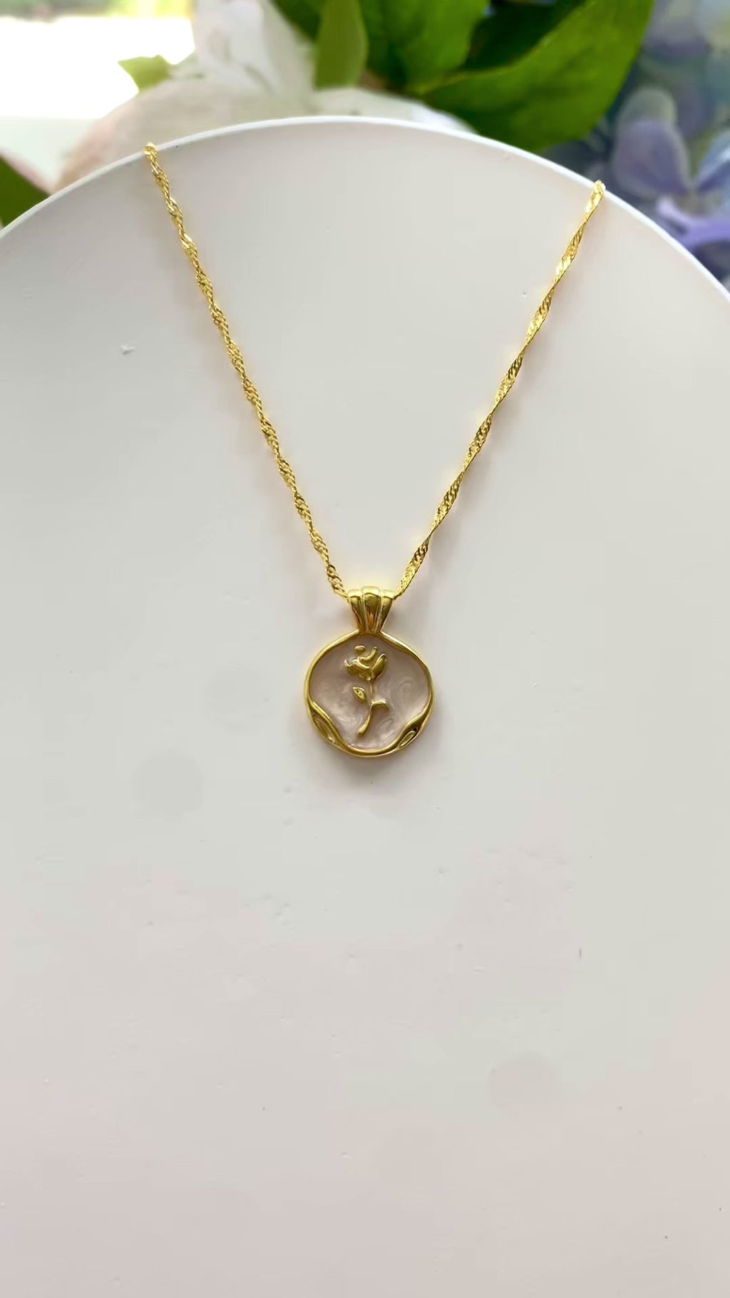 Blush Bloom Pendant Necklace