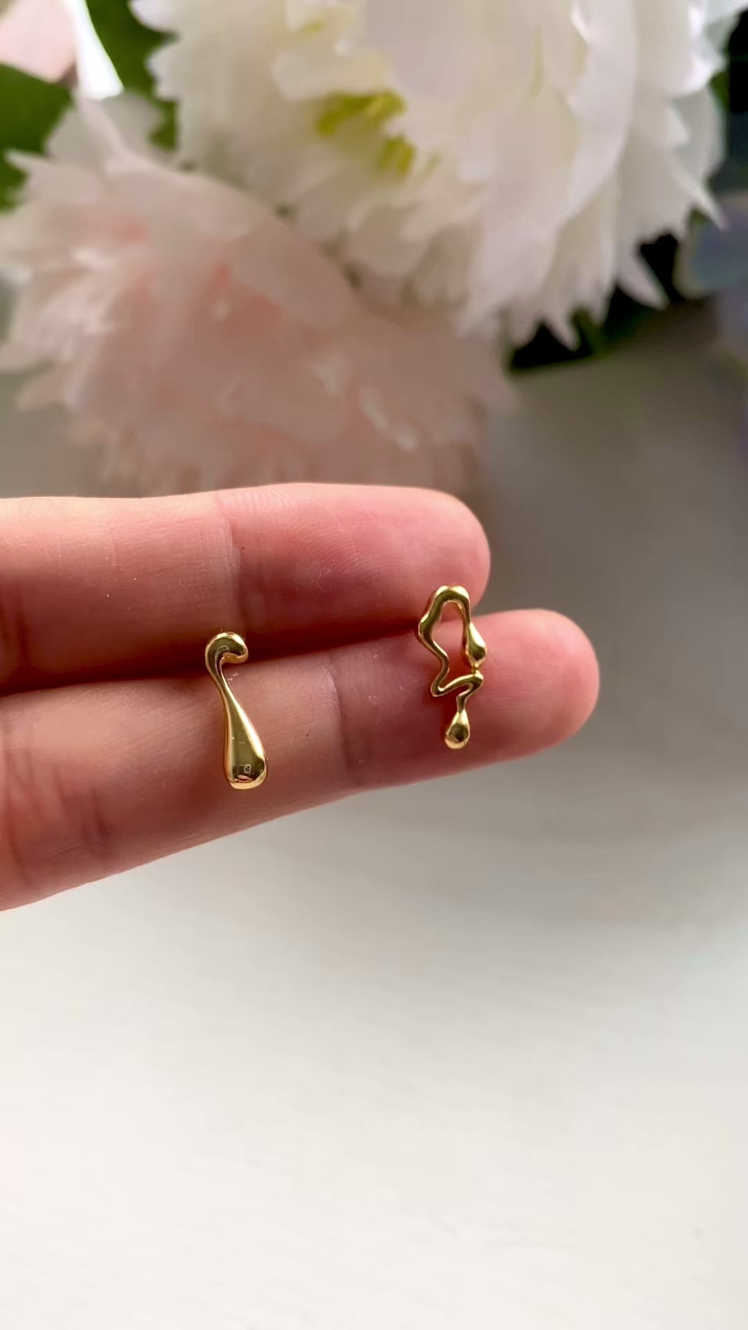 Muse Duo Asymmetrical Stud Earrings