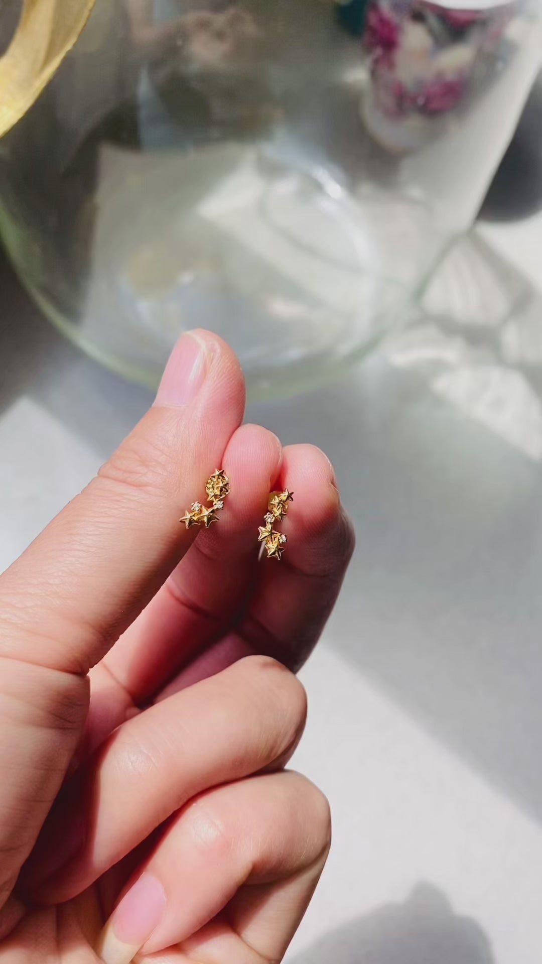 Celestial Arc Stud Earrings