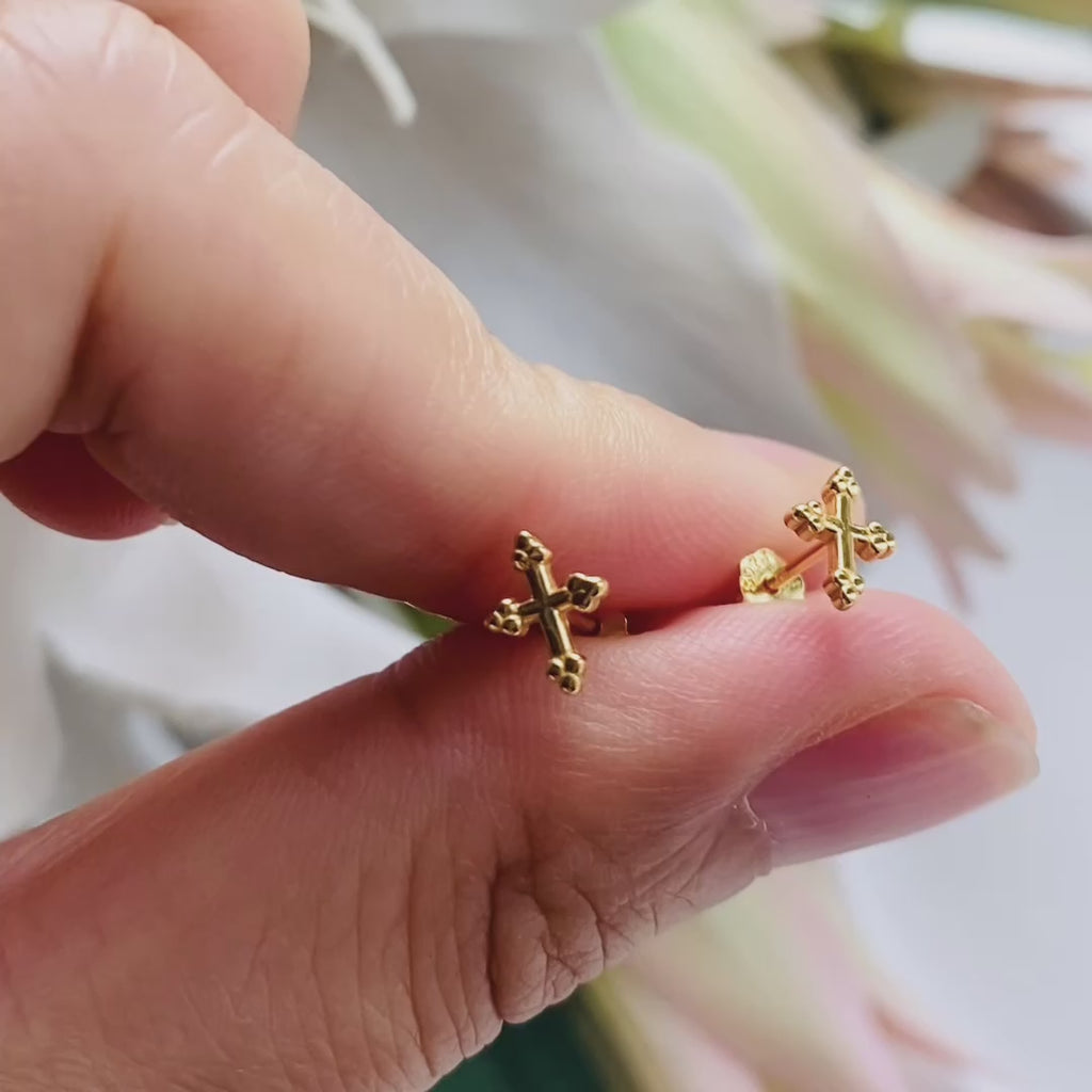Cross Stud Earrings