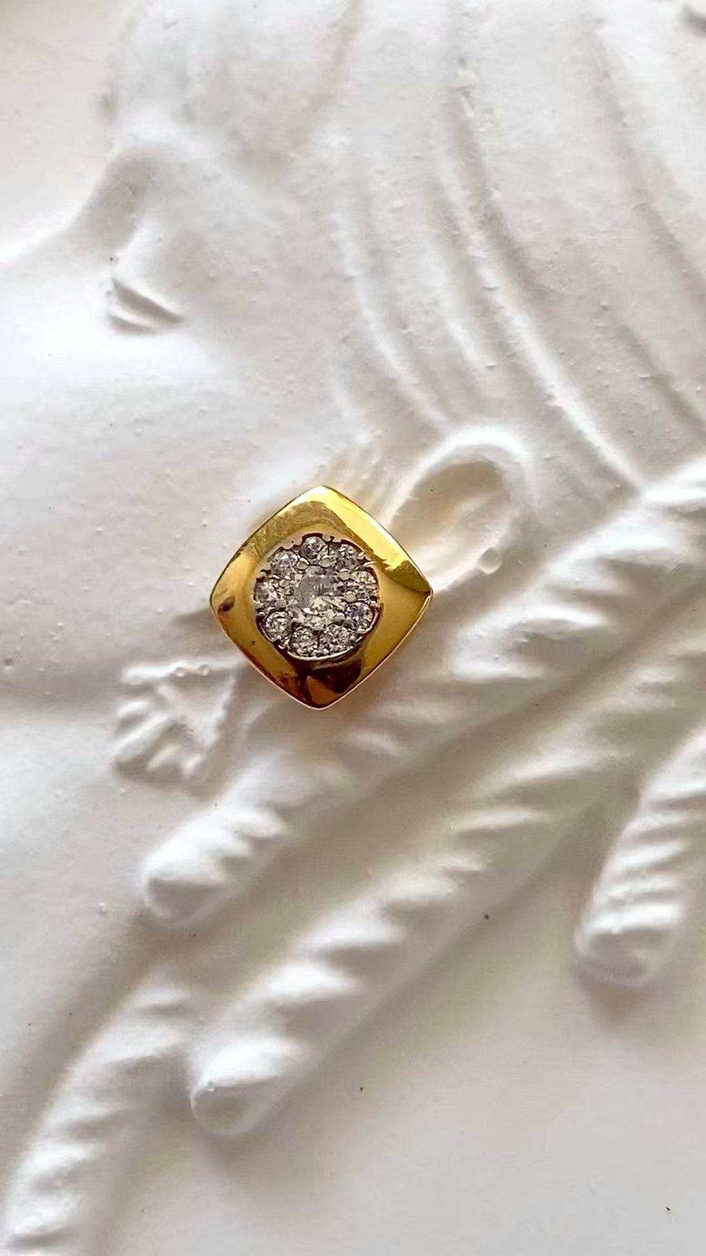 Pavé Crystal Cushion Stud Earrings