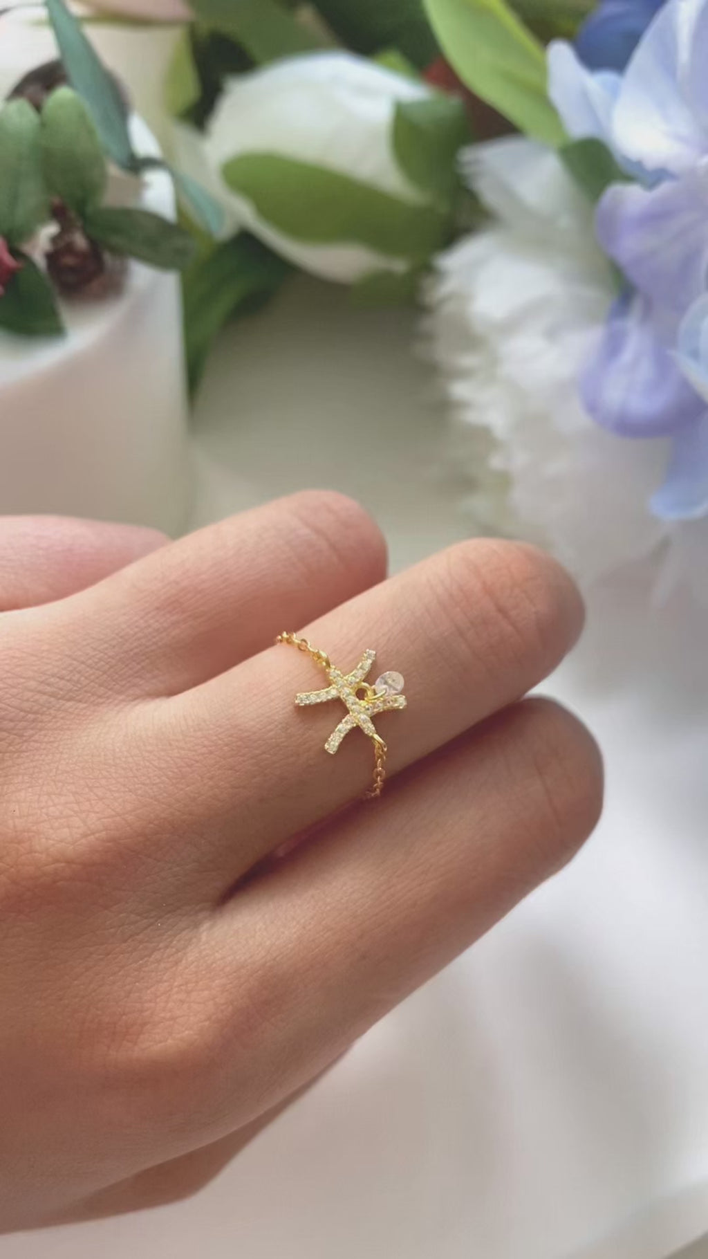 Celestial Zodiac Charm Slider Ring