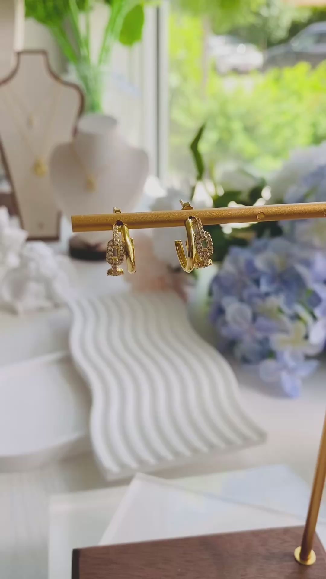 Harbor Link Huggie Earrings